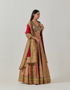 Red Uzbek Lehenga Set