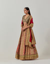 Red Uzbek Lehenga Set