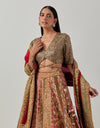 Red Uzbek Lehenga Set