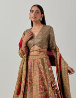 Red Uzbek Lehenga Set
