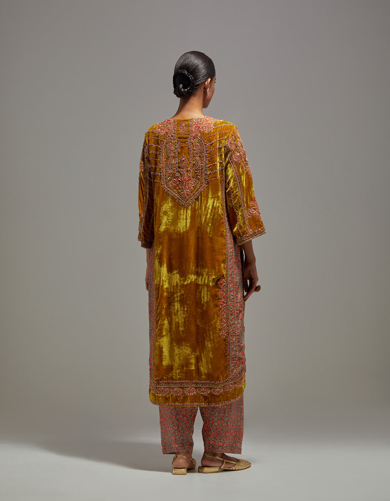 Mustard Amina Kurta Set
