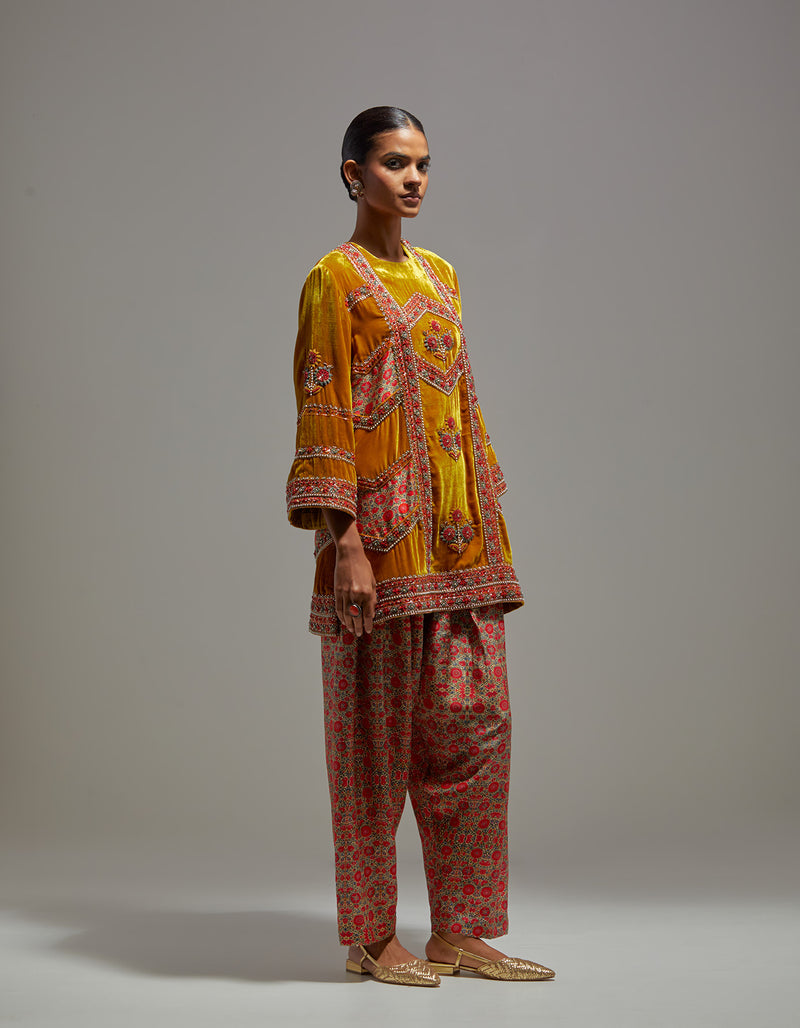 Mustard Aida Kurta Set