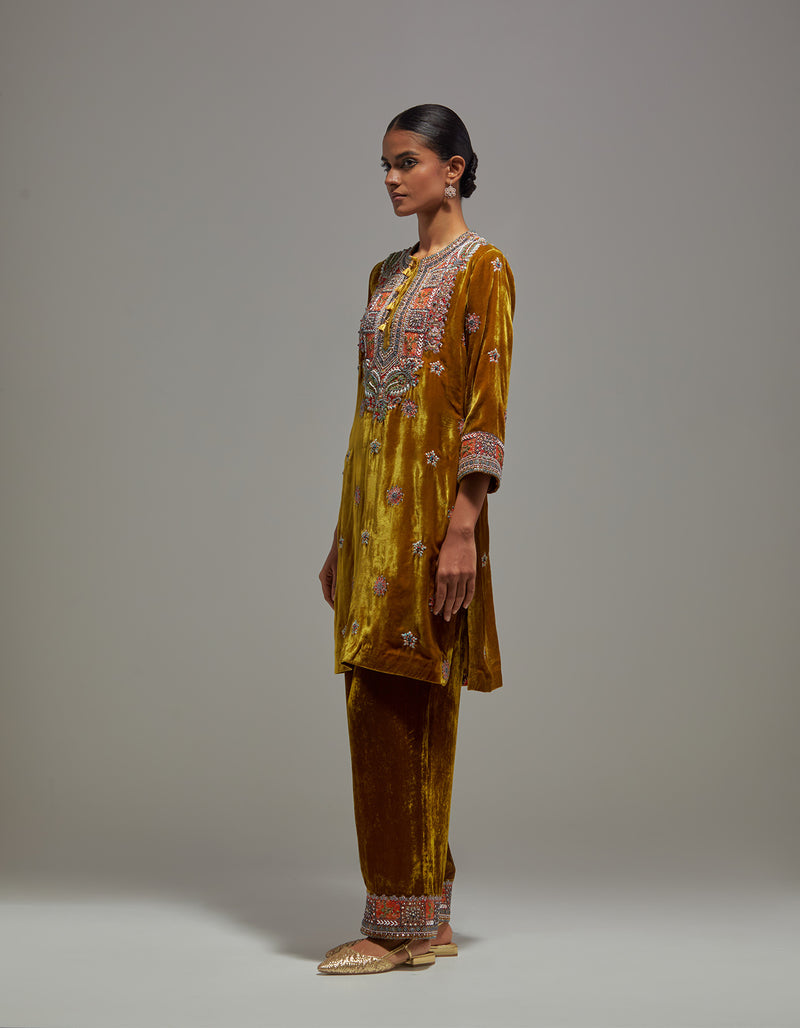 Mustard Naim Kurta Set
