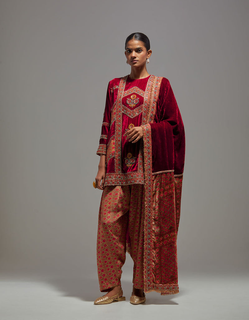 Maroon Aida Dupatta