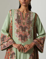 Ambi Choga Set in Pista Green