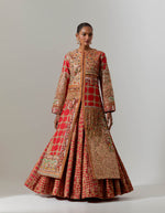 Red Ilaa Jacket and Skirt Set