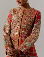 Red Ilaa Jacket and Skirt Set