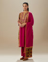 Magenta Rimjhim Kurta Set with Dupatta