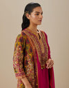 Magenta Rimjhim Kurta Set with Dupatta