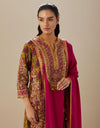 Magenta Rimjhim Kurta Set with Dupatta