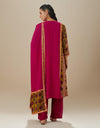 Magenta Rimjhim Kurta Set with Dupatta