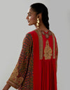 Red Salma Kurta Set
