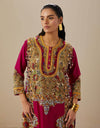 Magenta Mogra Kurta Set