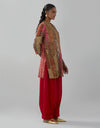 Multi Boho Strip Kurta with Ali Salwar