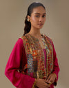 Magenta Ananya Kurta Set with Boho Bib