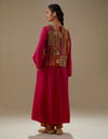Magenta Ananya Kurta Set with Boho Bib