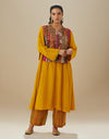 Mustard Ananya Kurta Set with Boho Bib