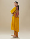 Mustard Ananya Kurta Set with Boho Bib