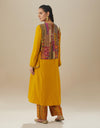 Mustard Ananya Kurta Set with Boho Bib