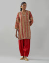 Red Mumtaz Kurta Set