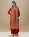 Red Sahira Kurta Set