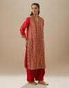 Red Sahira Kurta Set