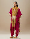 Magenta Nyrah Cape with Kurta Set