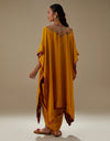 Mustard Nyrah Cape with Skirt Set
