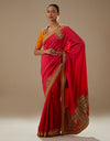 Red Up Down Saree
