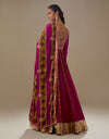 Magenta Tushina Short Jacket Anarkali Set