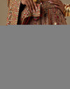 Red Faiza Stripe Gota Lehenga Set
