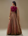 Red Faiza Stripe Gota Lehenga Set
