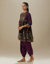 Purple Sapna Kali Kurta Set