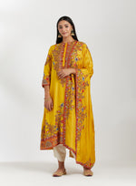 Mustard Yellow Silk Kurta Set