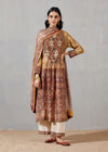 Bajirao Gather Kurta With Palazzo And Printed Silk Dupatta