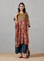 Multicolour Printed Kaftan With Pants
