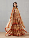 Nergis Dooble Layer Sharara With Peplum Top And Dupatta
