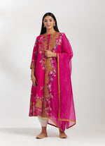 Magenta Silk Kurta Set