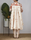 Ivory Multi Color Embroidered Jacket Set