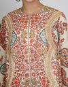 Ivory Multi Color Embroidered Jacket Set