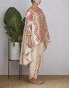 Ivory Multi Color Embroidered Jacket Set