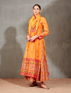 Orange Kurta with a Fershi and Scarf
