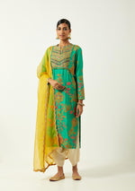 Meena Green Silk Kurta Set