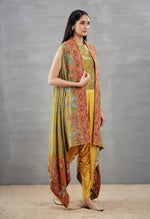 Gujrati Highlow Jacket with Top and Pants