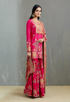 Magenta Nidhi Sharara with Mughal Print Dupatta