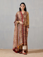 Bajirao Gather Kurta With Palazzo And Printed Silk Dupatta
