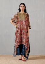 Multicolour Printed Kaftan With Pants