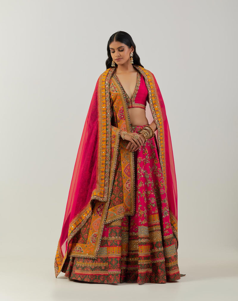 Rani Meena Lehenga With Blouse And Dupatta