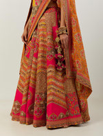 Red Cutdana Barfi Feroze Lehenga With Blouse And Dupatta