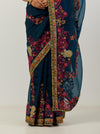 Blue Altaf Sari With Blouse